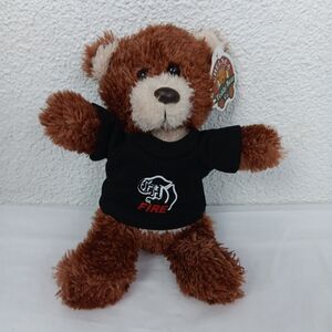 Chelsea Teddy Bear Company Baxter Bear Wearing Cimarron Hills Fire Dep T-Shirt